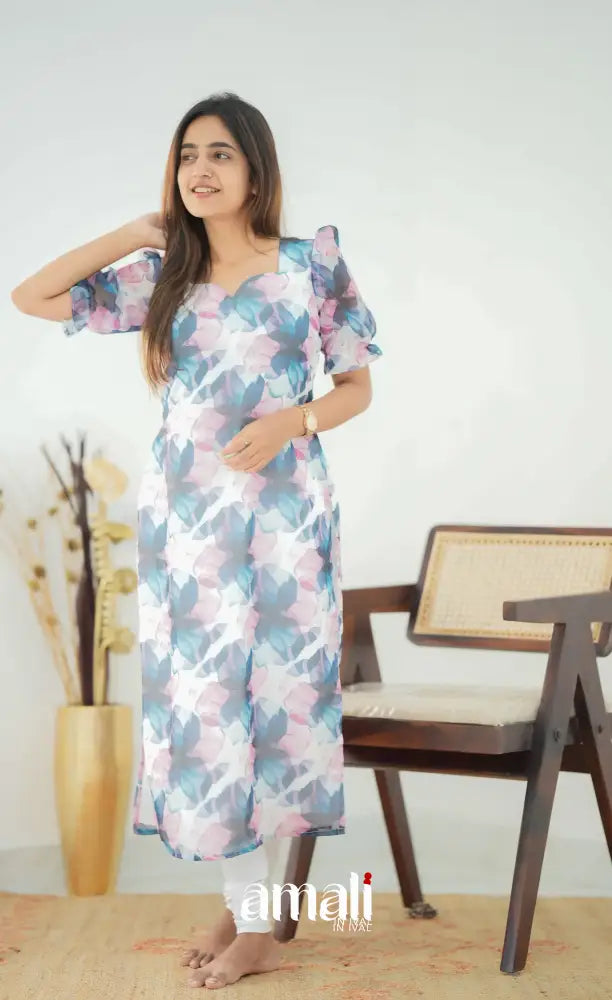 Priyo Organza Kurti - White Co-ord sets