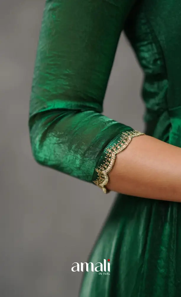 Scape Silk Anarkali - Bottle Green Anarkalis