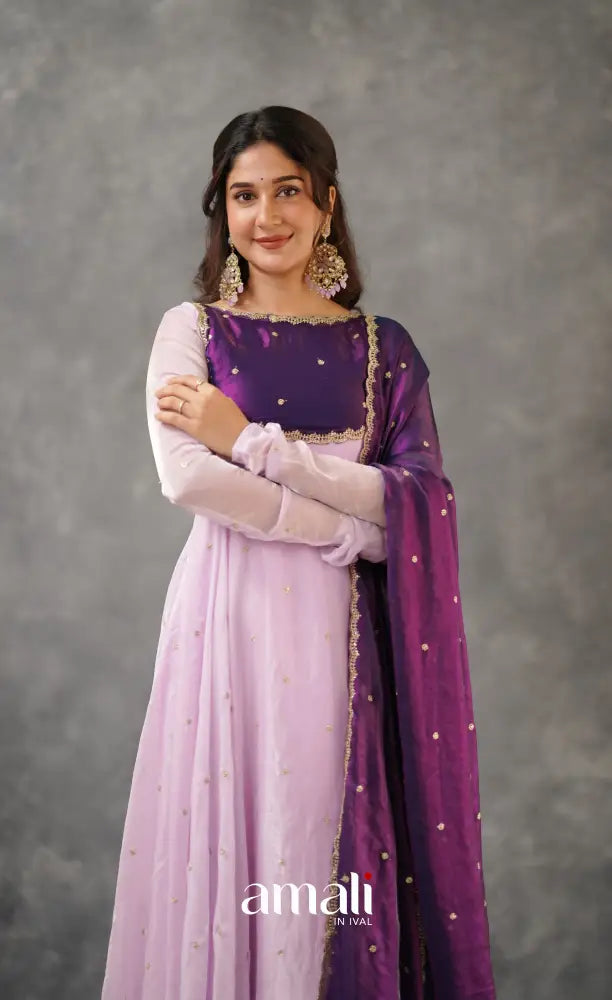 Scape Silk Anarkali - Lavender and Purple Anarkalis