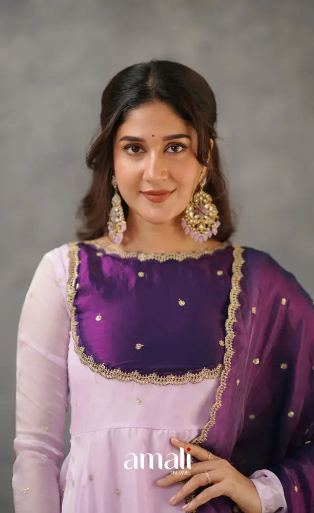 Scape Silk Anarkali - Lavender and Purple Anarkalis