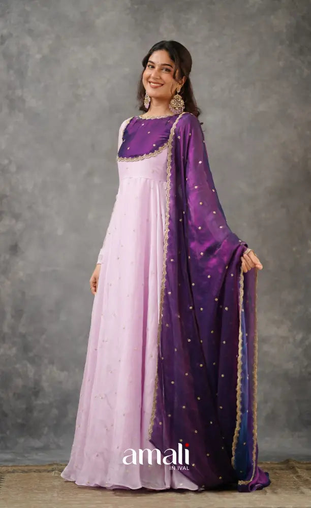 Scape Silk Anarkali - Lavender and Purple Anarkalis