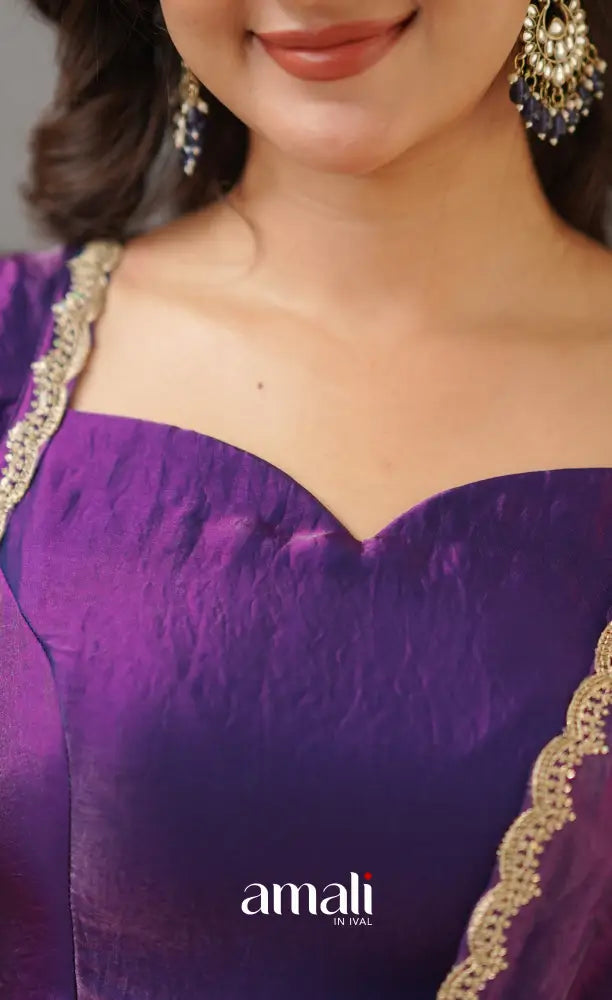Scape Silk Anarkali - Purple Anarkalis