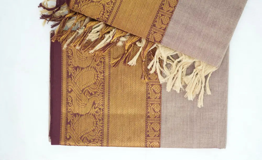 Swara Salwar - Mauve and Maroon Chettinad Cotton Unstitched Salwar salwar