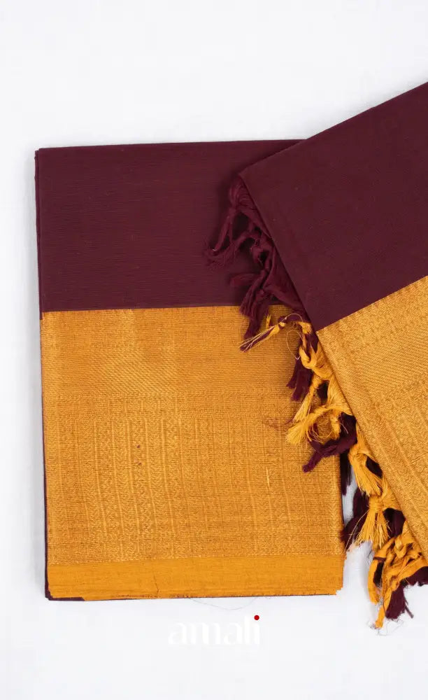 Swara Unstitched Salwar - Dark Maroon and Mustard Yellow salwar