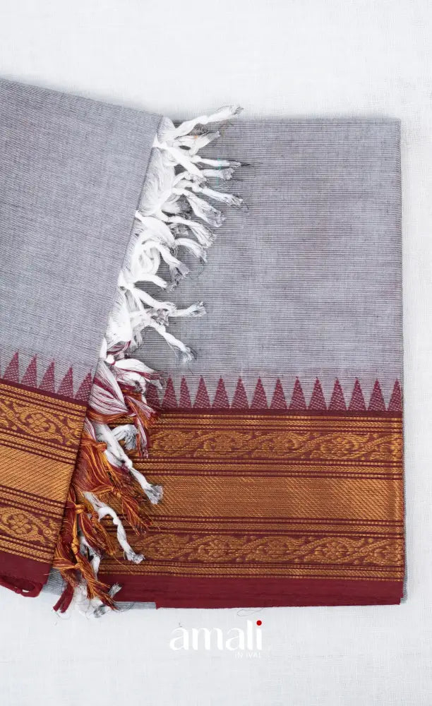 Swara Unstitched Salwar - Grey and Maroon salwar