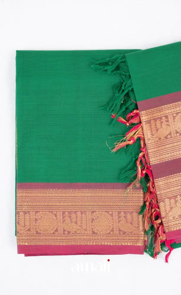 Swara Unstitched Salwar - Leaf Green and Pink salwar
