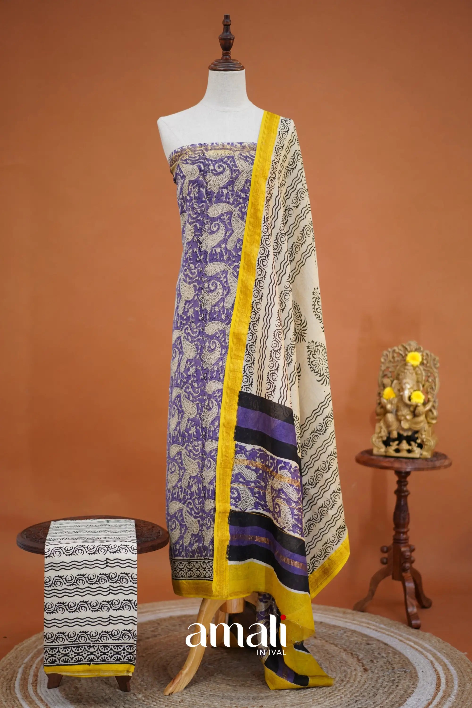 Swara Unstitched Salwar - Purple salwar