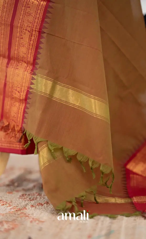 Swara Unstitched Salwar - Two tone Henna and Reddish Maroon salwar