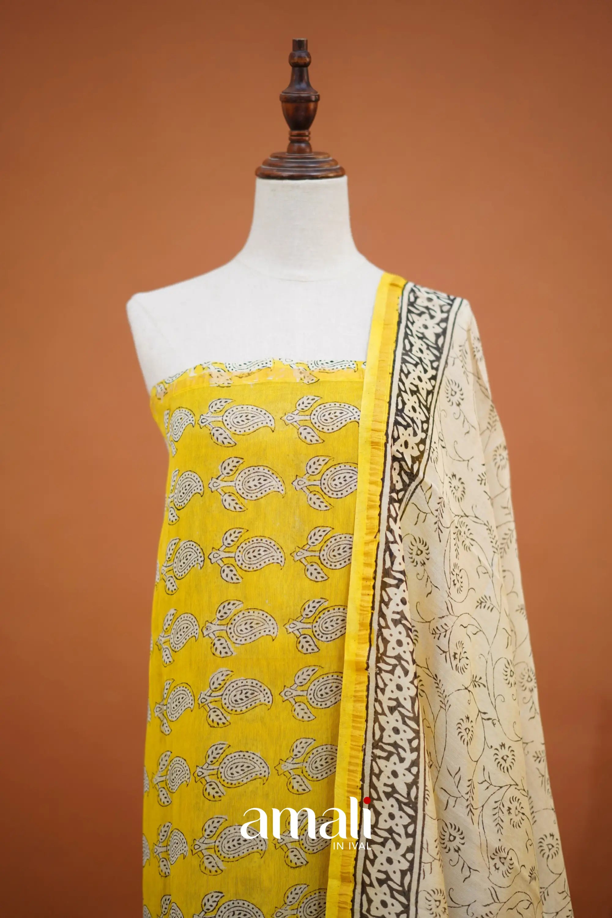 Swara Unstitched Salwar - Yellow salwar