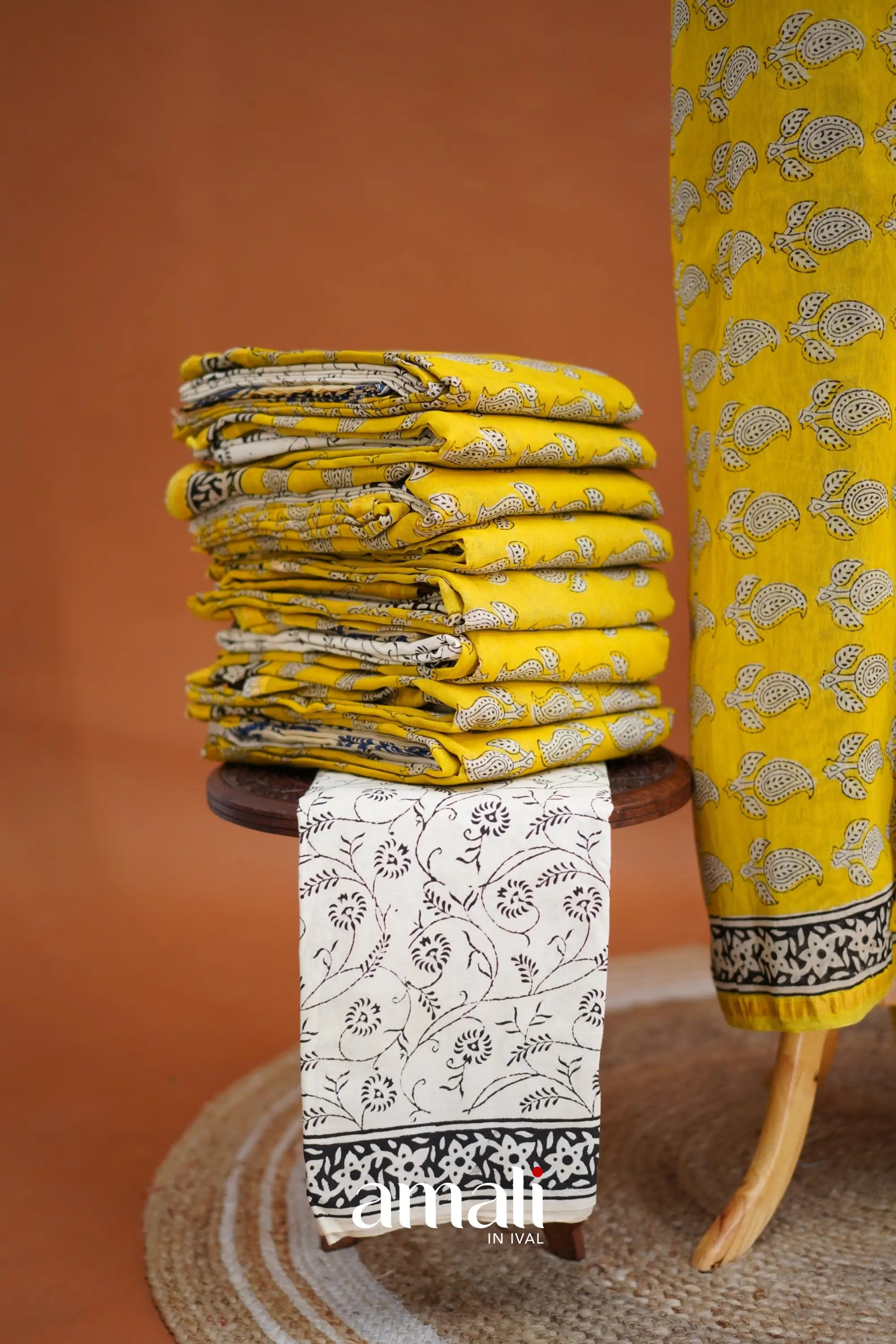 Swara Unstitched Salwar - Yellow salwar