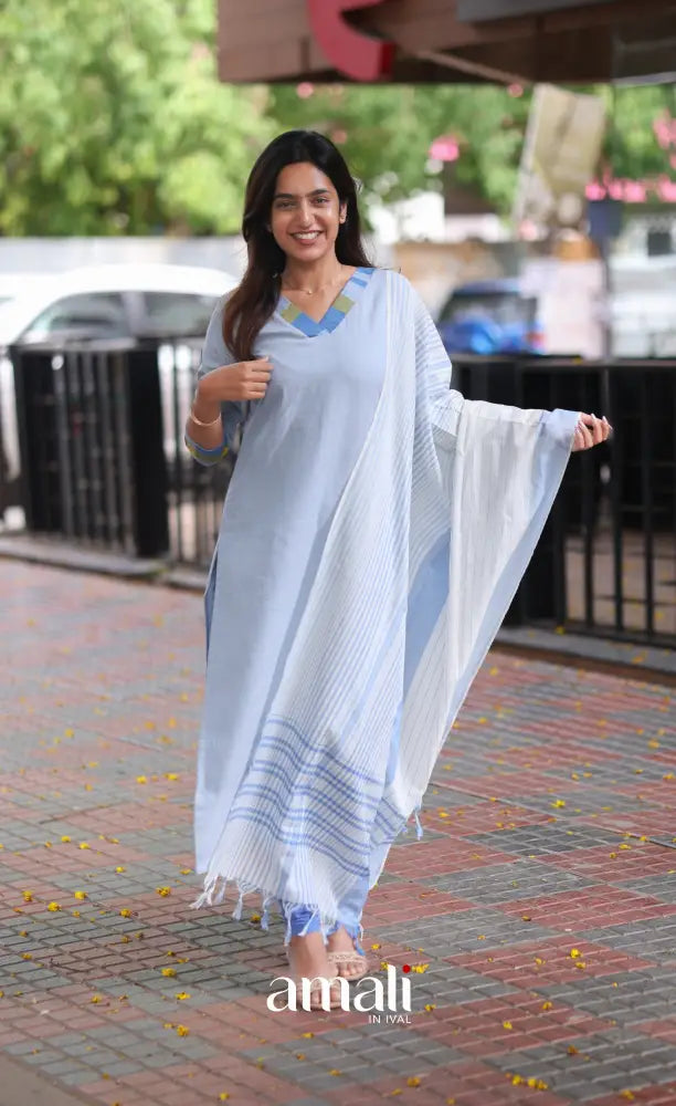Tara Cotton Salwar - Pastel Blue - salwar