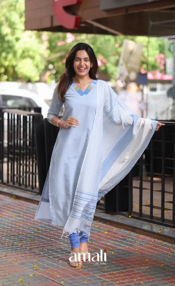 Tara Cotton Salwar - Pastel Blue - salwar