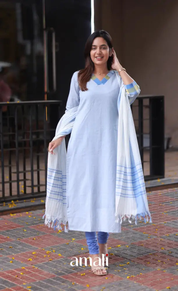 Tara Cotton Salwar - Pastel Blue - salwar