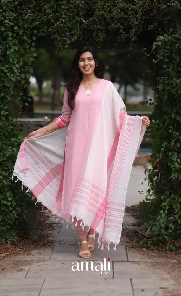 Tara Cotton Salwar - Pastel Pink - salwar