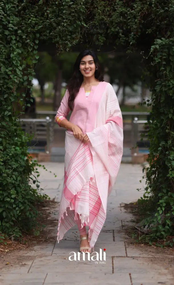 Tara Cotton Salwar - Pastel Pink - salwar