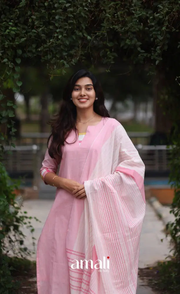 Tara Cotton Salwar - Pastel Pink - salwar