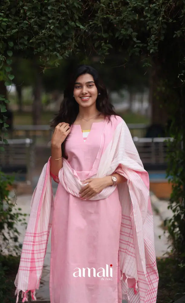 Tara Cotton Salwar - Pastel Pink - salwar