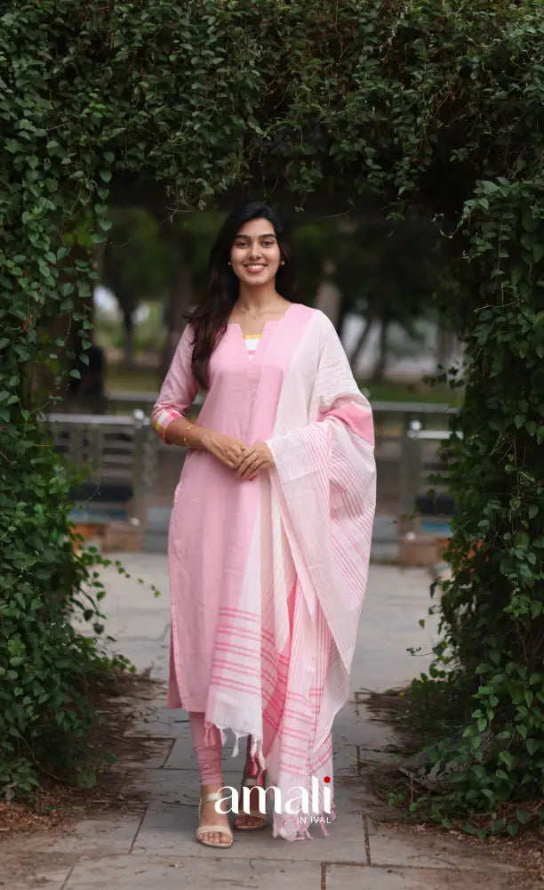 Tara Cotton Salwar - Pastel Pink - salwar