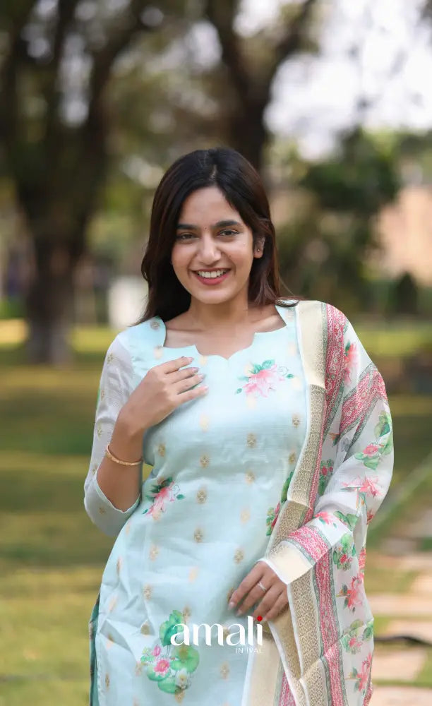 Tara Kota Salwar - Light Teal Blue salwar