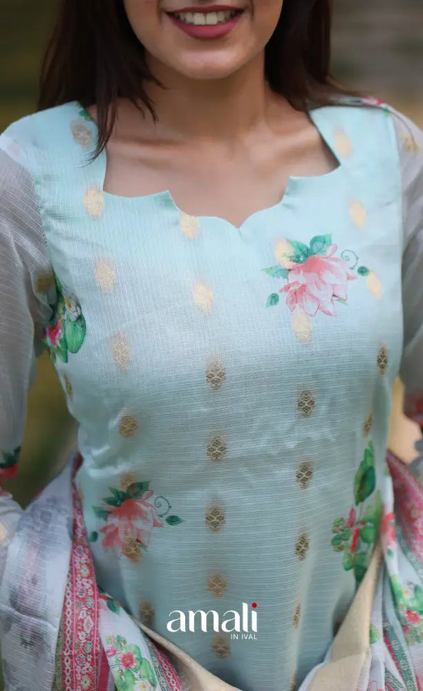 Tara Kota Salwar - Light Teal Blue salwar