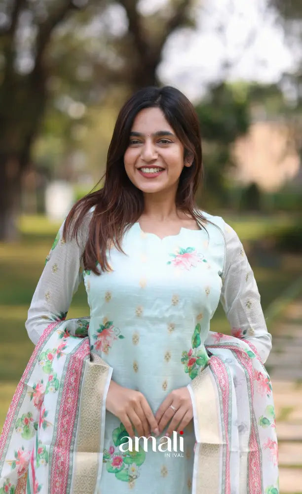 Tara Kota Salwar - Light Teal Blue salwar