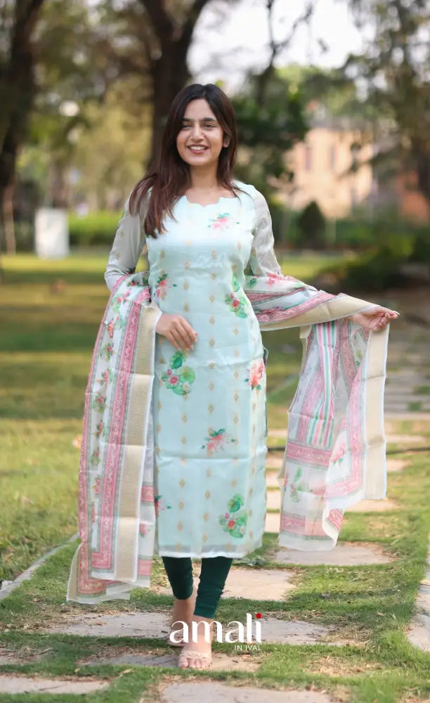 Tara Kota Salwar - Light Teal Blue salwar
