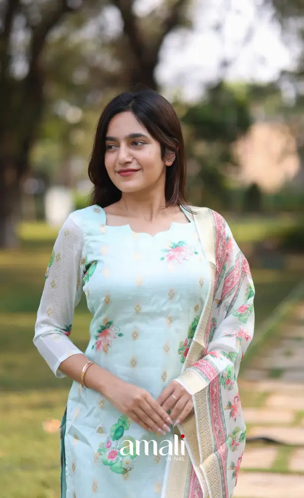 Tara Kota Salwar - Light Teal Blue salwar