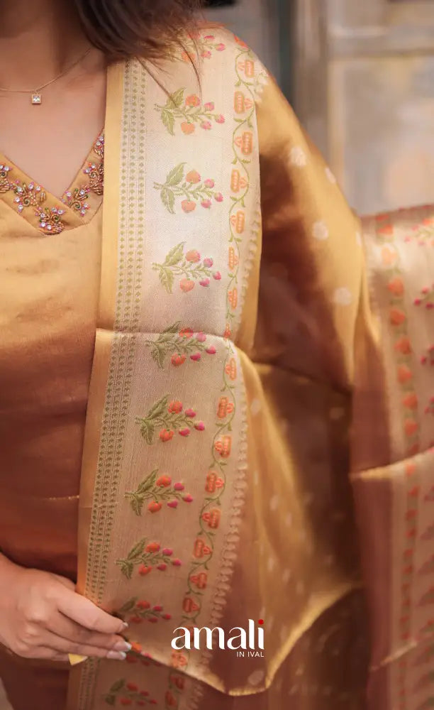 Athira Tissue Salwar - Antique Gold salwar