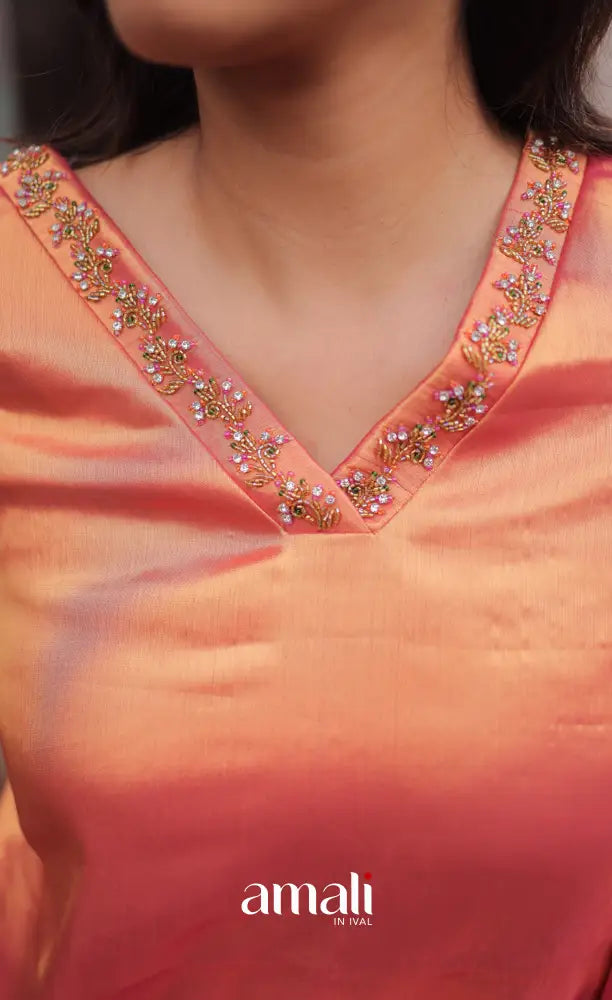 Athira Tissue Salwar - Rose Gold salwar