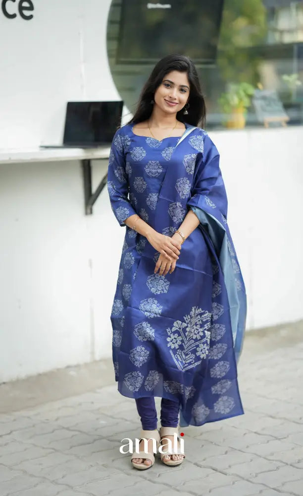 Tara Tussar Salwar - Ink Blue salwar