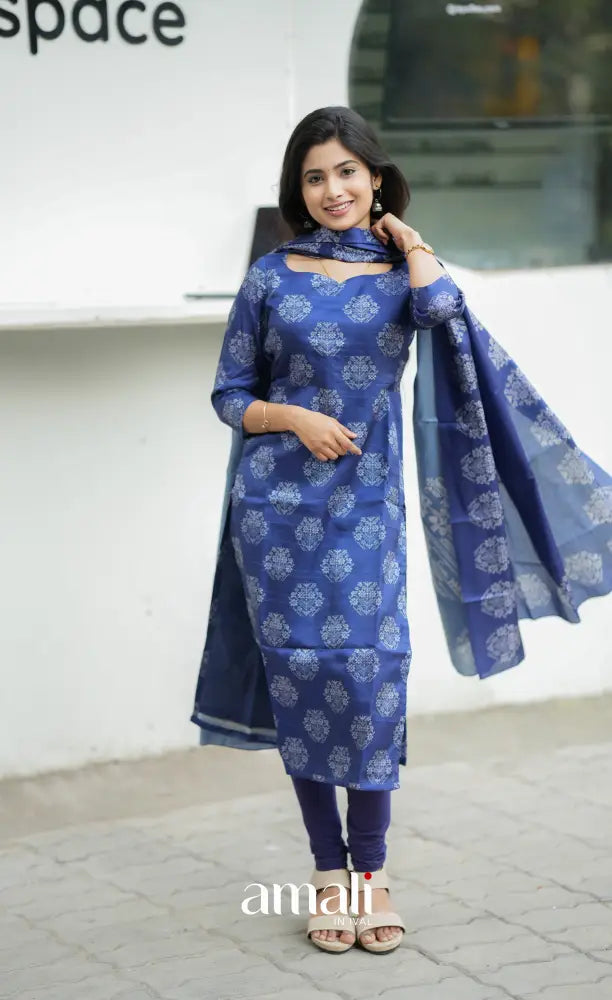 Tara Tussar Salwar - Ink Blue salwar