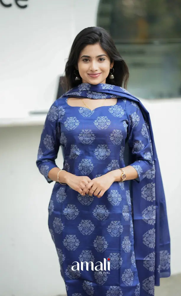 Tara Tussar Salwar - Ink Blue salwar