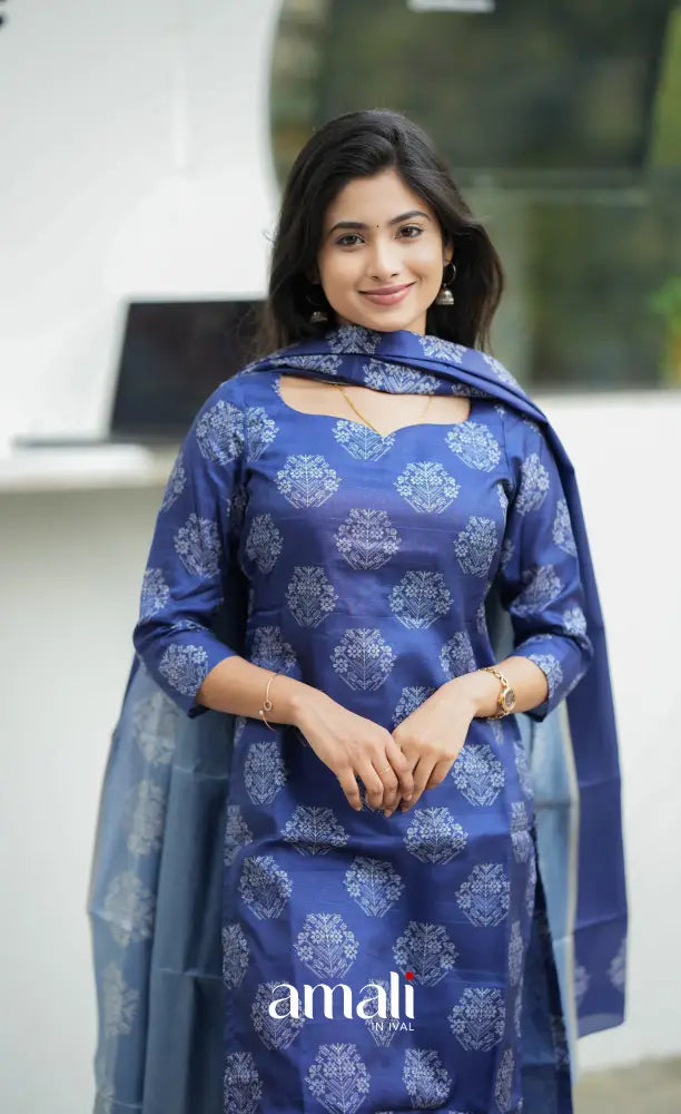 Tara Tussar Salwar - Ink Blue salwar